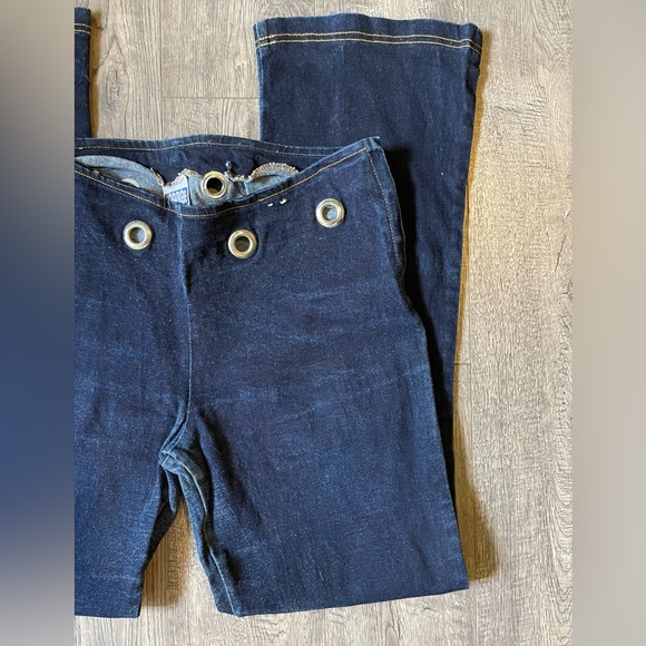 Vintage Watch L.A Dark Blue Flared Leg Jeans, Made in the USA, Size 17/18 - Picture 3 of 8